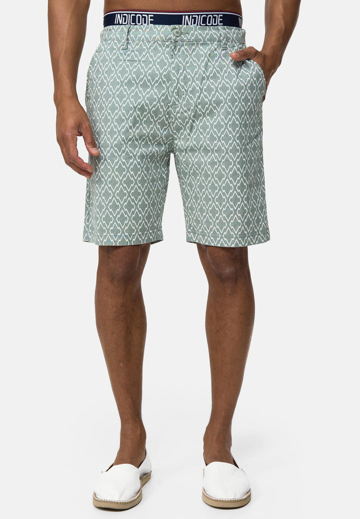 Indicode Herren Apostolis Chino Shorts mit 4 Taschen aus 55% Leinen - INDICODE