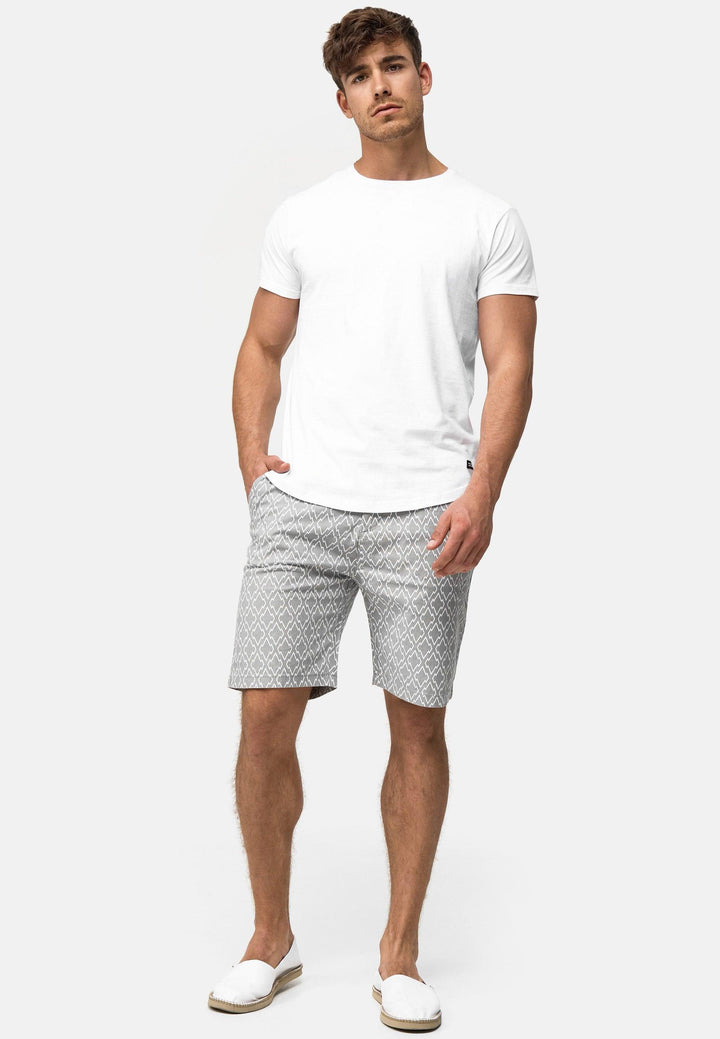 Indicode Herren Apostolis Chino Shorts mit 4 Taschen aus 55% Leinen - INDICODE