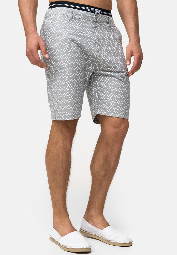 Indicode Herren Apostolis Chino Shorts mit 4 Taschen aus 55% Leinen - INDICODE