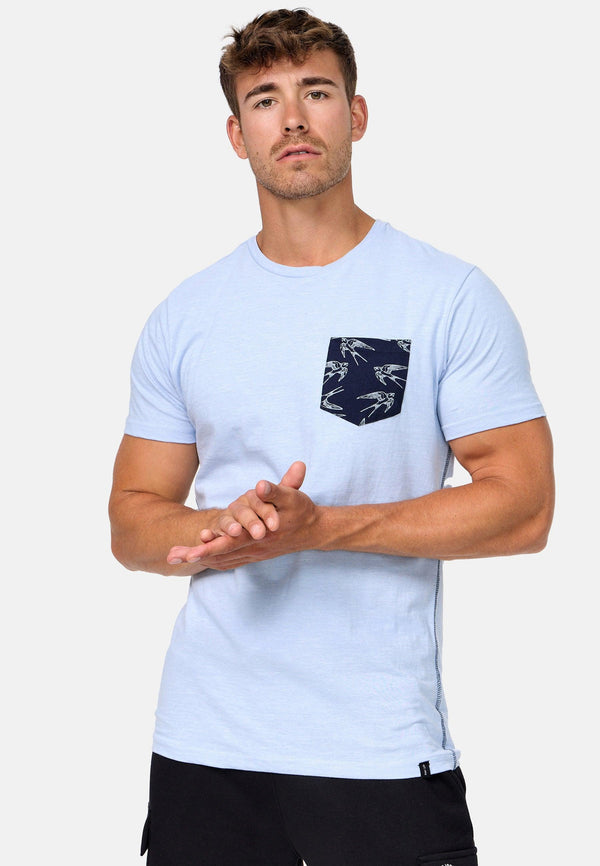 Indicode Men's Blaine Crew Neck T-Shirt with chest pocket