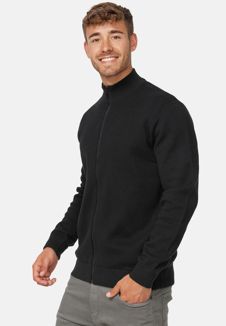 Indicode Herren Marco Strickjacke mit Stehkragen aus 75% Baumwolle - INDICODE