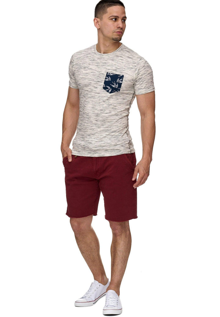 Indicode Herren Blaine T-Shirt mit Rundhals-Ausschnitt und Brust-Tasche - INDICODE