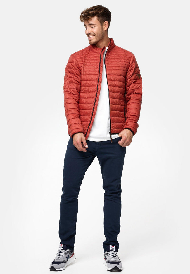 Indicode Herren Islington Steppjacke in Daunenjacken-Optik mit Stehkragen - INDICODE
