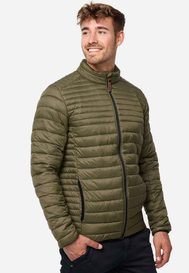 Indicode Herren Islington Steppjacke in Daunenjacken-Optik mit Stehkragen - INDICODE