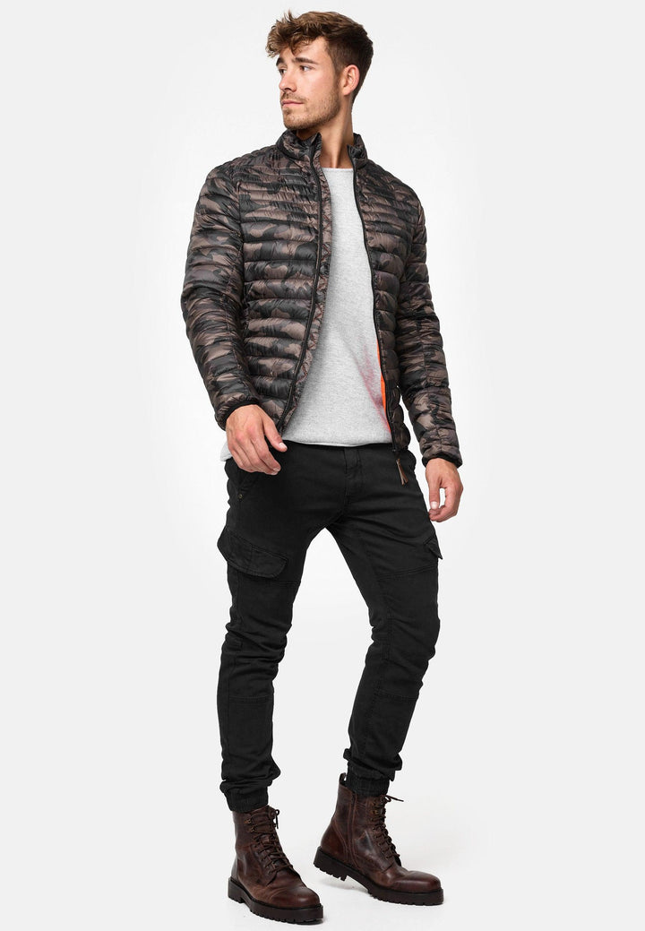 Indicode Herren Islington Steppjacke in Daunenjacken-Optik mit Stehkragen - INDICODE