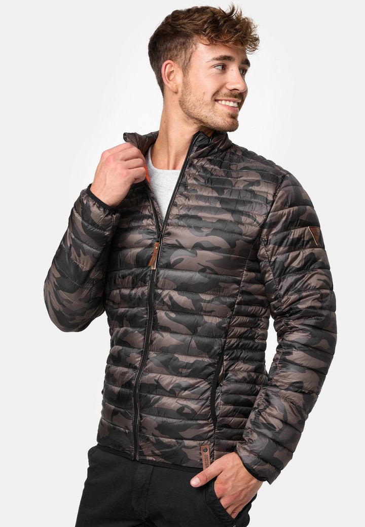 Indicode Herren Islington Steppjacke in Daunenjacken-Optik mit Stehkragen - INDICODE