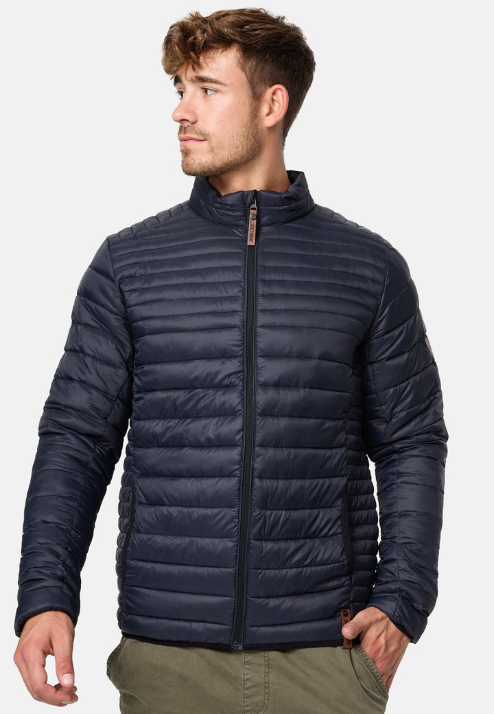 Indicode Herren Islington Steppjacke in Daunenjacken-Optik mit Stehkragen - INDICODE