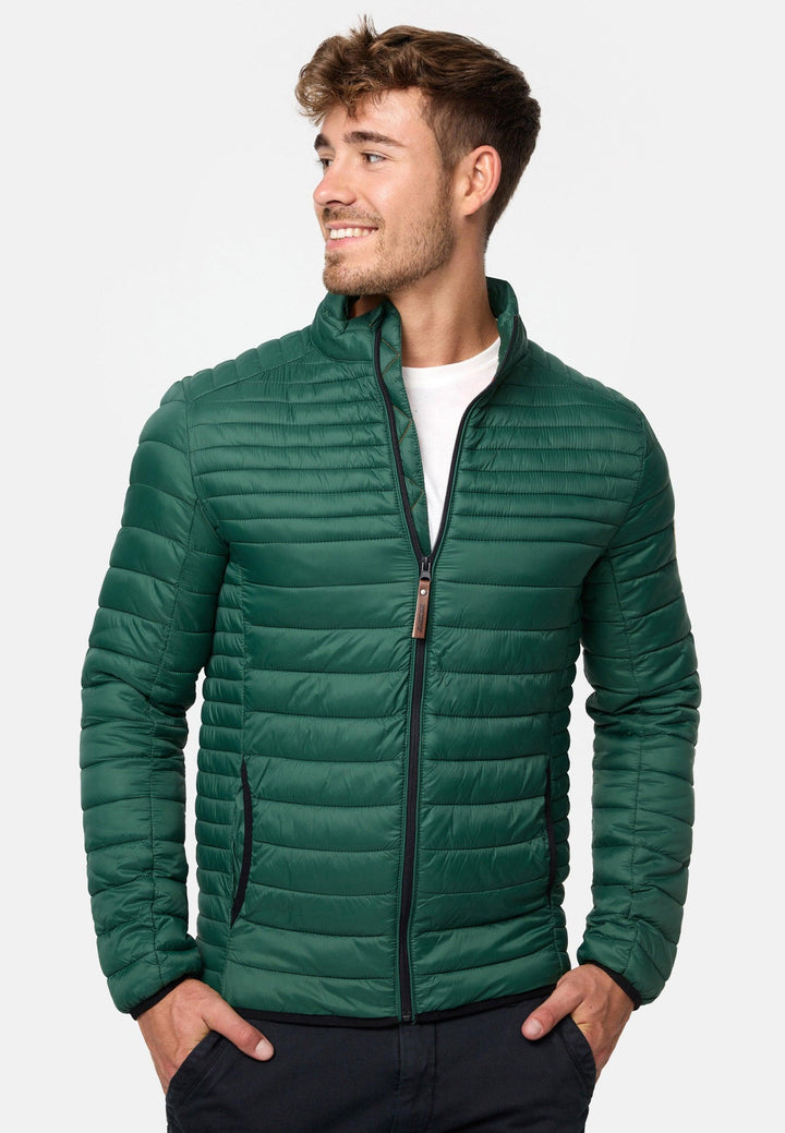 Indicode Herren Islington Steppjacke in Daunenjacken-Optik mit Stehkragen - INDICODE