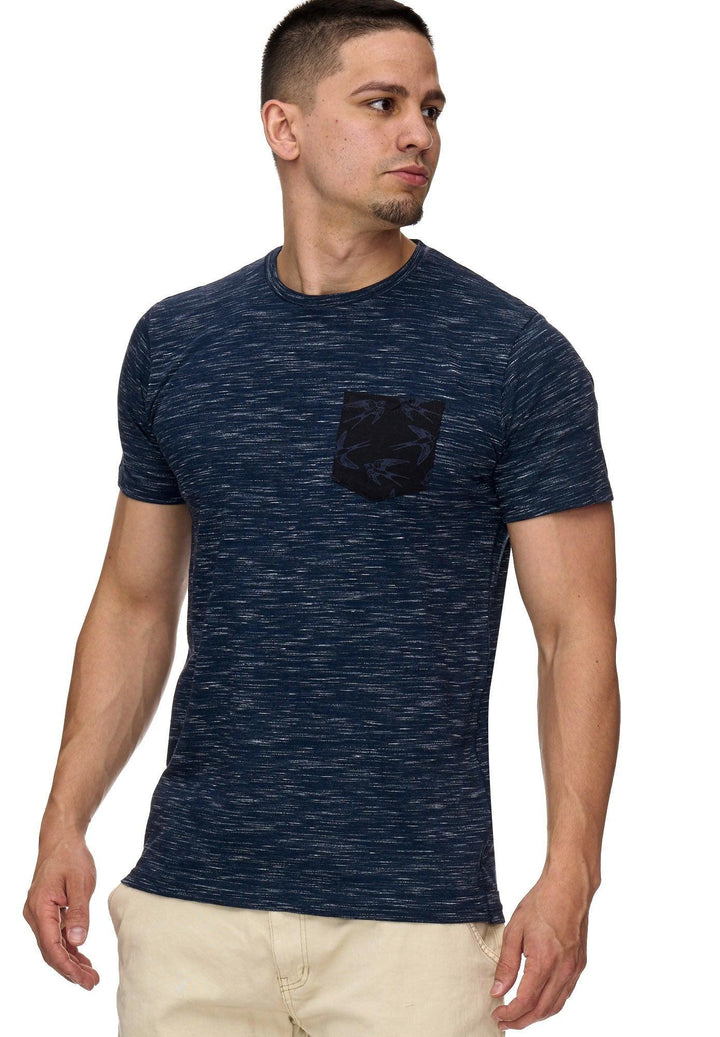 Indicode Herren Blaine T-Shirt mit Rundhals-Ausschnitt und Brust-Tasche - INDICODE