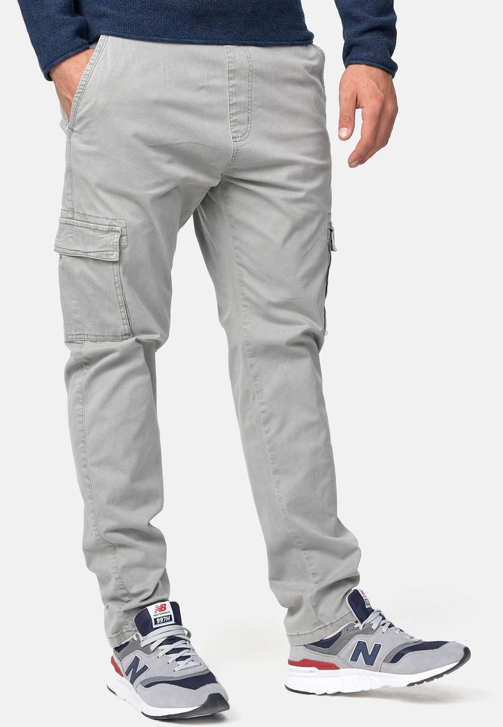 Indicode Herren Broadwick Cargohose aus Baumwolle mit 6 Taschen - INDICODE