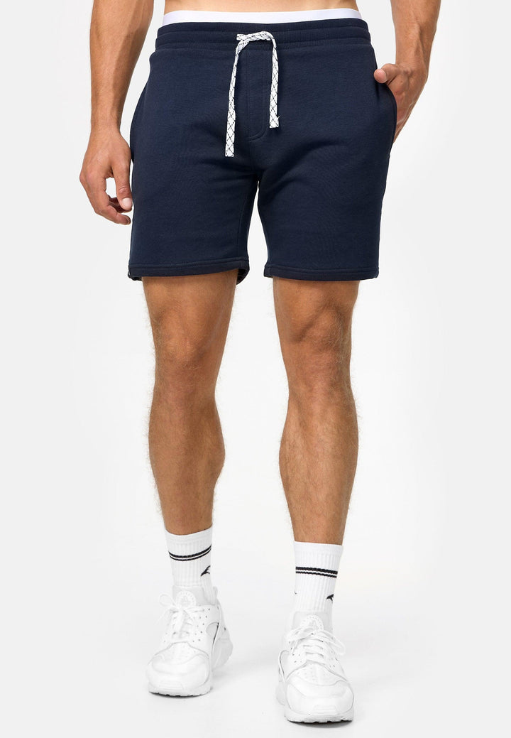 Indicode Herren Eddy 2er-Pack Sweatshorts mit Kordel - INDICODE