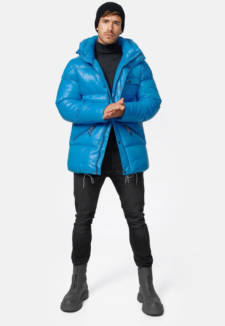 Indicode Herren Local Winterjacke in Daunenjacken-Optik mit Kapuze - INDICODE