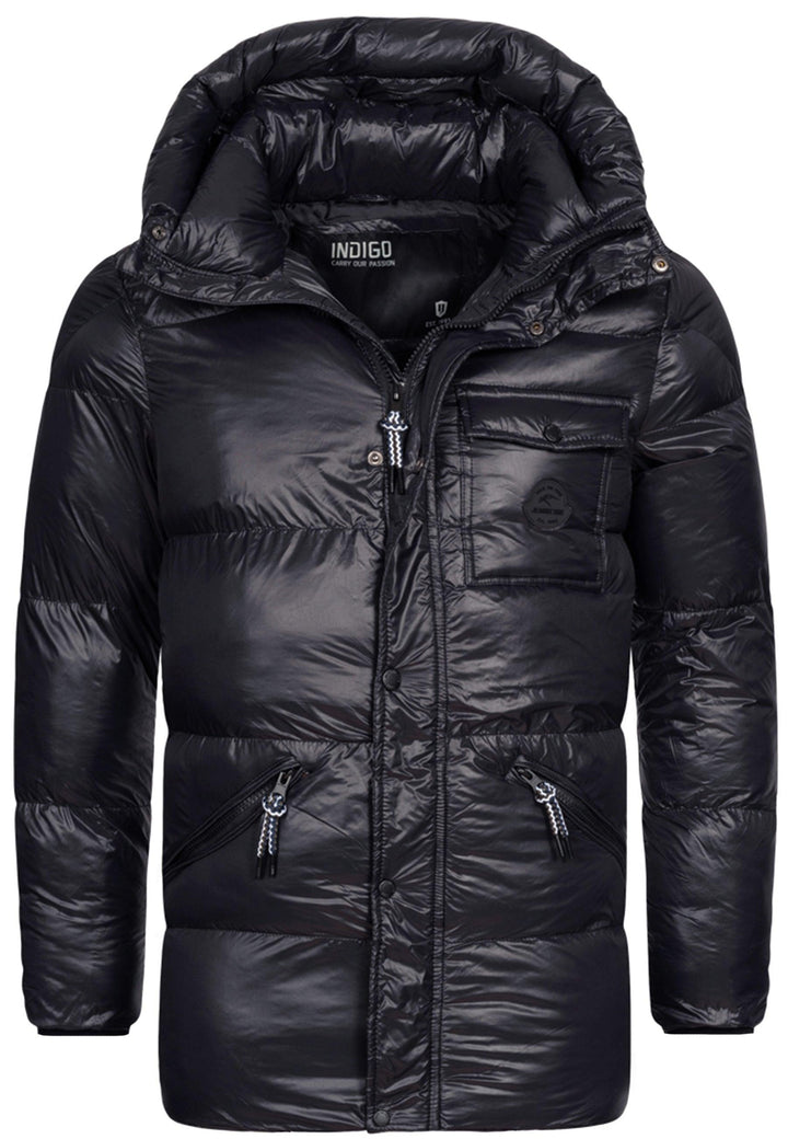 Indicode Herren Local Winterjacke in Daunenjacken-Optik mit Kapuze - INDICODE
