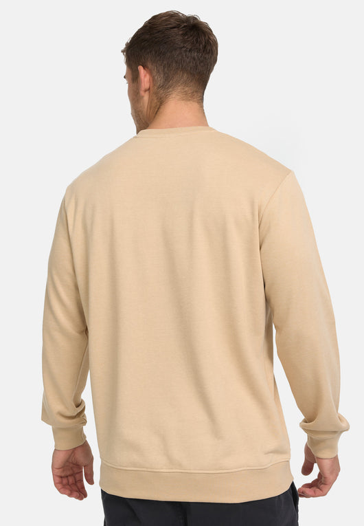 Indicode men's Holt sweatshirt with ribbed cuffs made from a cotton blend