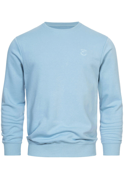 Indicode men's Holt sweatshirt with ribbed cuffs made from a cotton blend