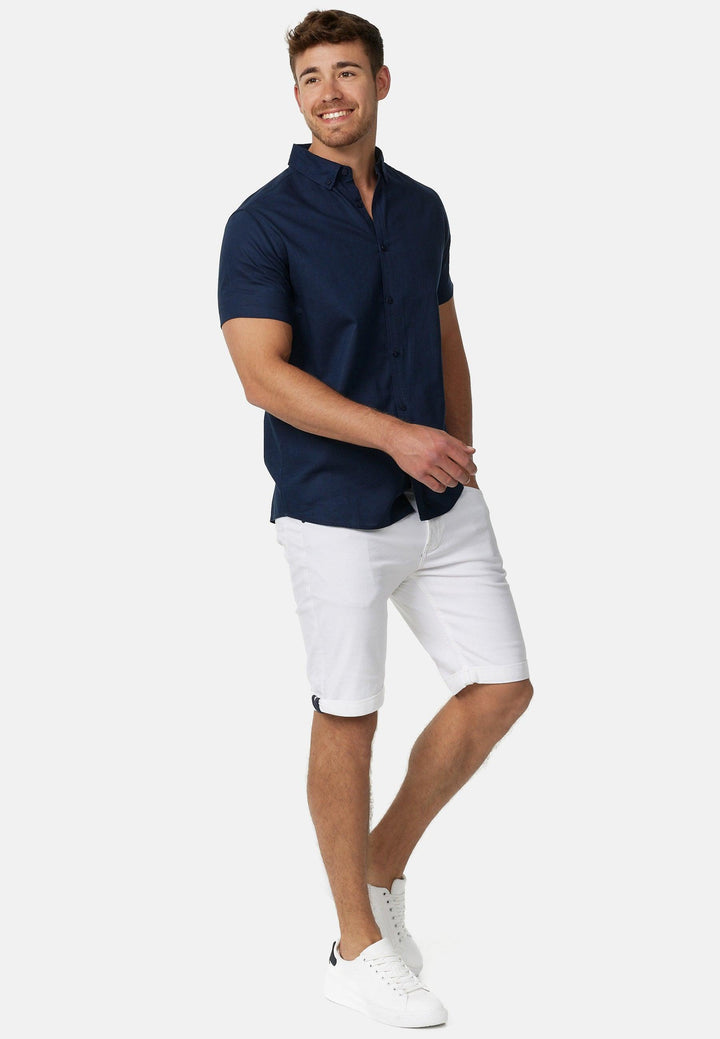 Indicode Herren INBravida Kurzarm-Hemd mit Button-Down-Kragen - INDICODE