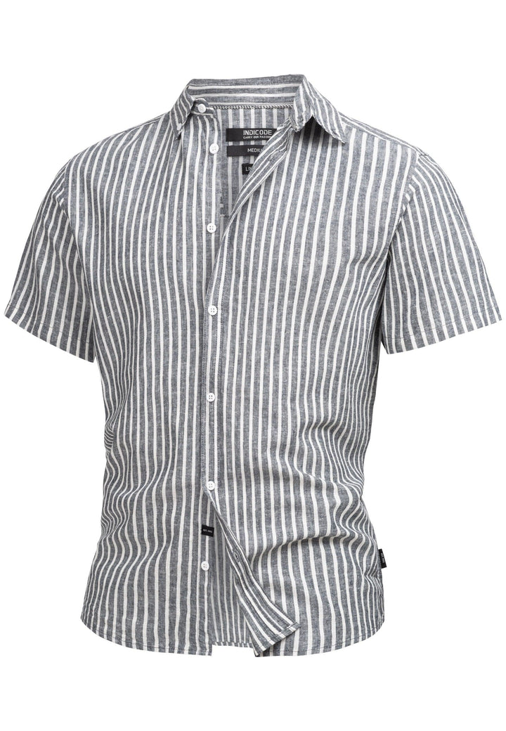 Indicode Herren INBravida Kurzarm-Hemd mit Button-Down-Kragen - INDICODE