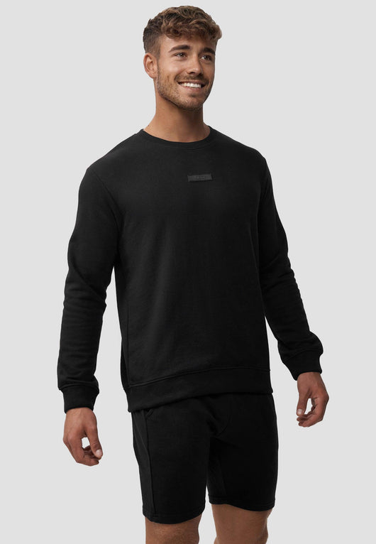 Indicode Men's Baxter Sweatshirt with ribbed cuffs made from a cotton blend