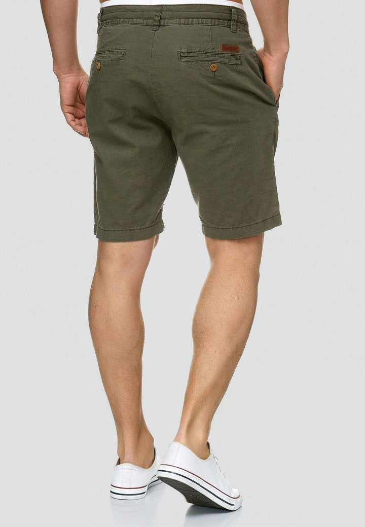 Indicode Herren Bowmanville Shorts aus 55% Leinen & 45% Baumwolle - INDICODE