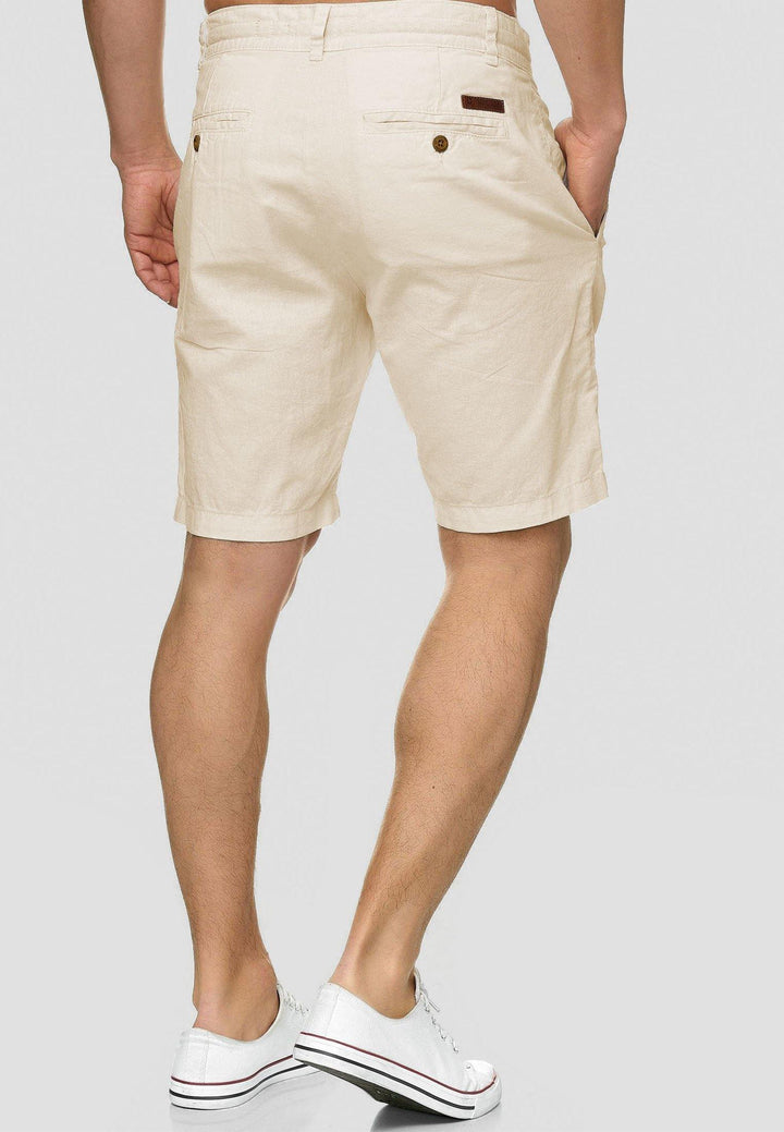 Indicode Herren Bowmanville Shorts aus 55% Leinen & 45% Baumwolle - INDICODE