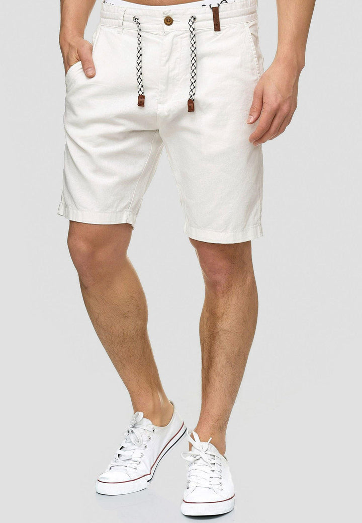 Indicode Herren Bowmanville Shorts aus 55% Leinen & 45% Baumwolle - INDICODE