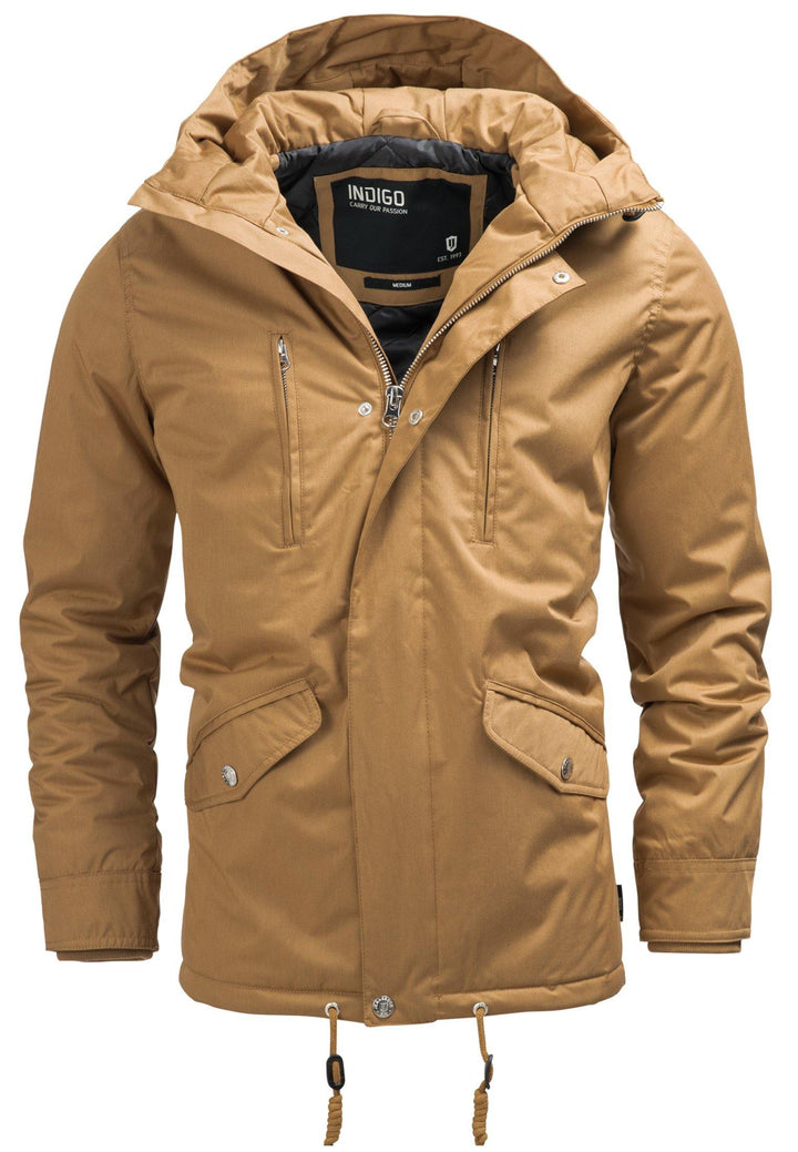 Indicode Men's Chance Parka with Hood & 5 Pockets
