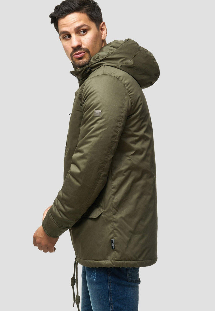 Indicode Men's Chance Parka with Hood & 5 Pockets