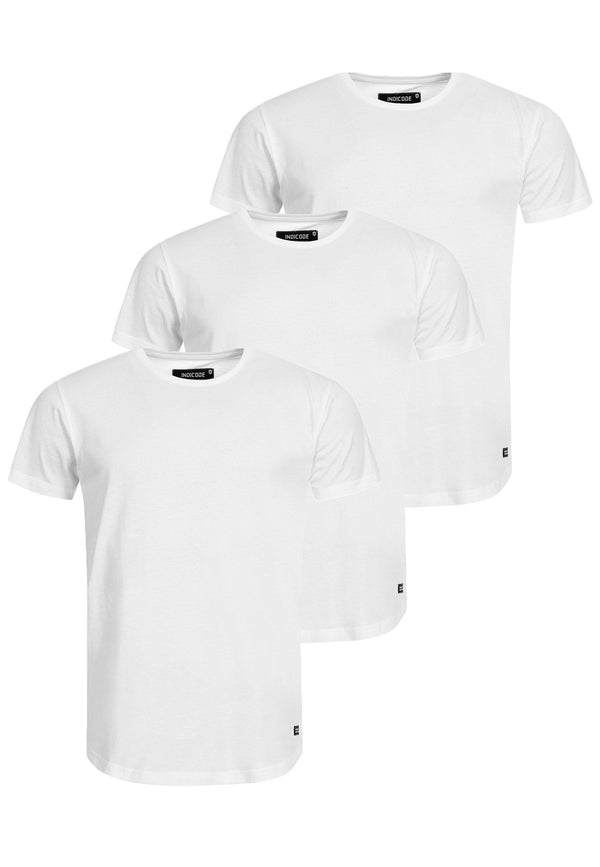 Indicode Men's Mosley 3 Pack Cotton Crew Neck T-Shirts