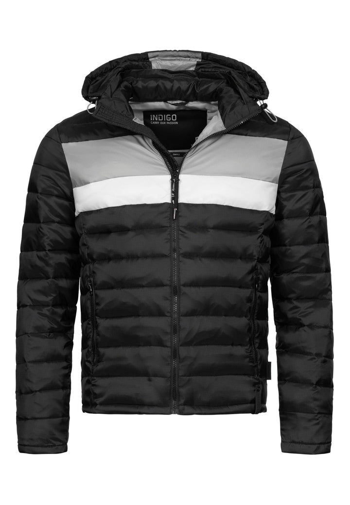Indicode Herren Hampshire Steppjacke in Daunenjacken-Optik mit abnehmbarer Kapuze - INDICODE