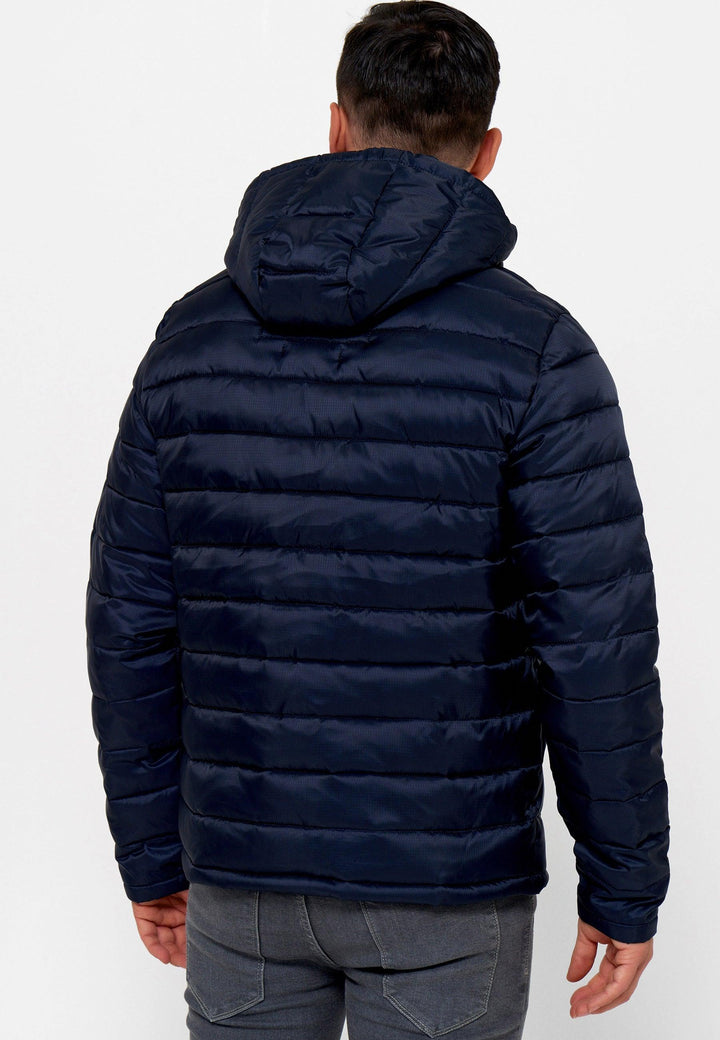 Indicode Herren Hampshire Steppjacke in Daunenjacken-Optik mit abnehmbarer Kapuze - INDICODE