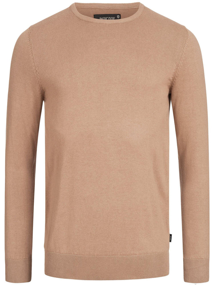Indicode Herren Benjamin Feinstrickpullover mit Ripp-Bündchen & Rundhals-Ausschnitt aus 100% Baumwolle