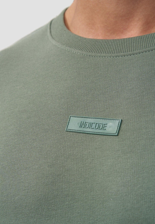 Indicode Herren Baxter Sweatshirt mit Ripp-Bündchen aus Baumwoll-Mix