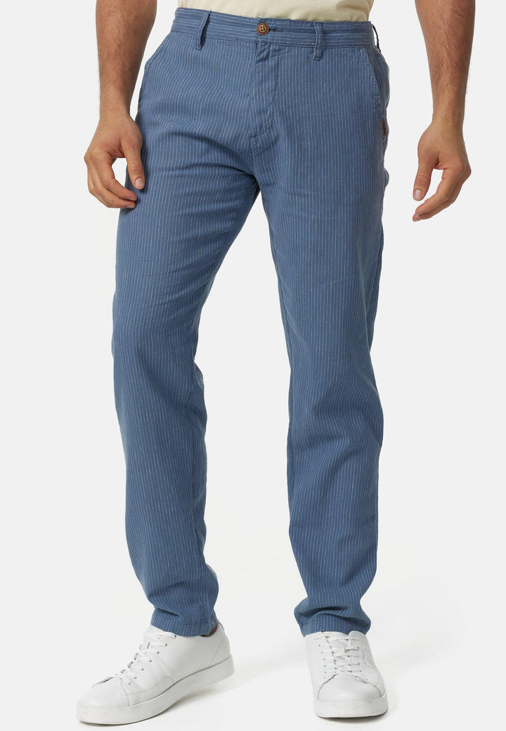 Indicode Herren Arona Stoffhose aus Baumwolle & Leinen mit 4 Taschen - INDICODE