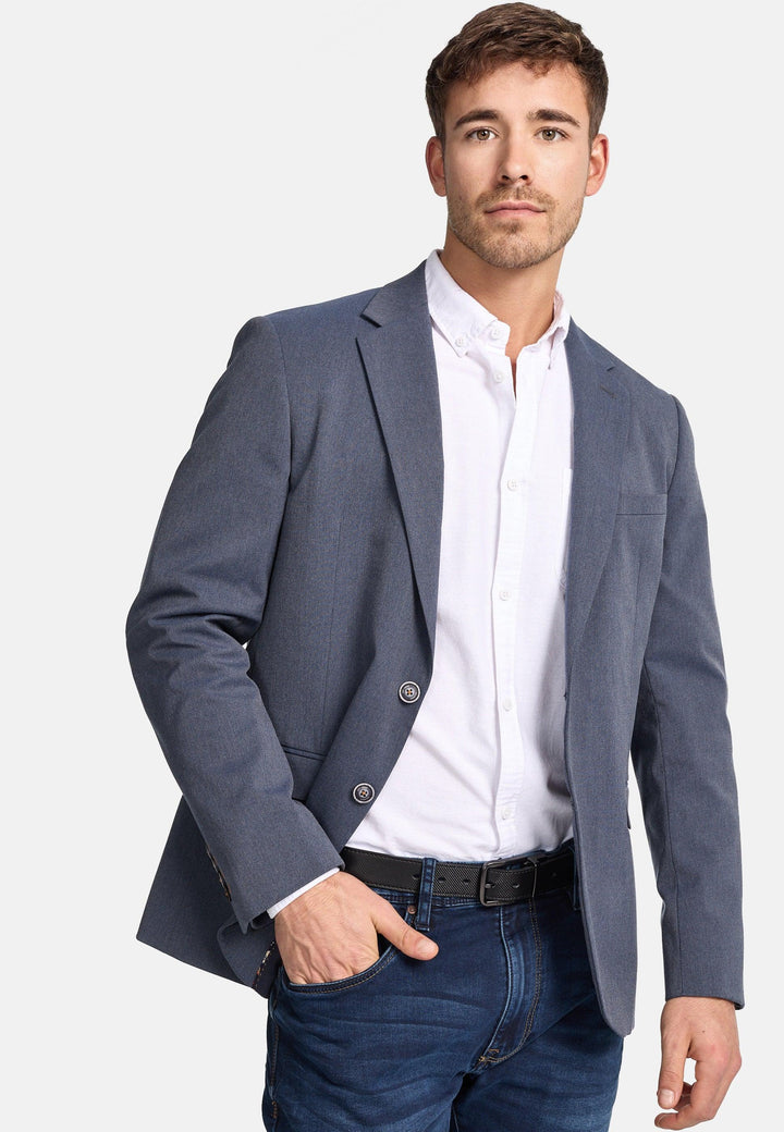 Jeff Herren George Plain Blazer mit Stretch | klassisches Sakko Herrenjackett - INDICODE