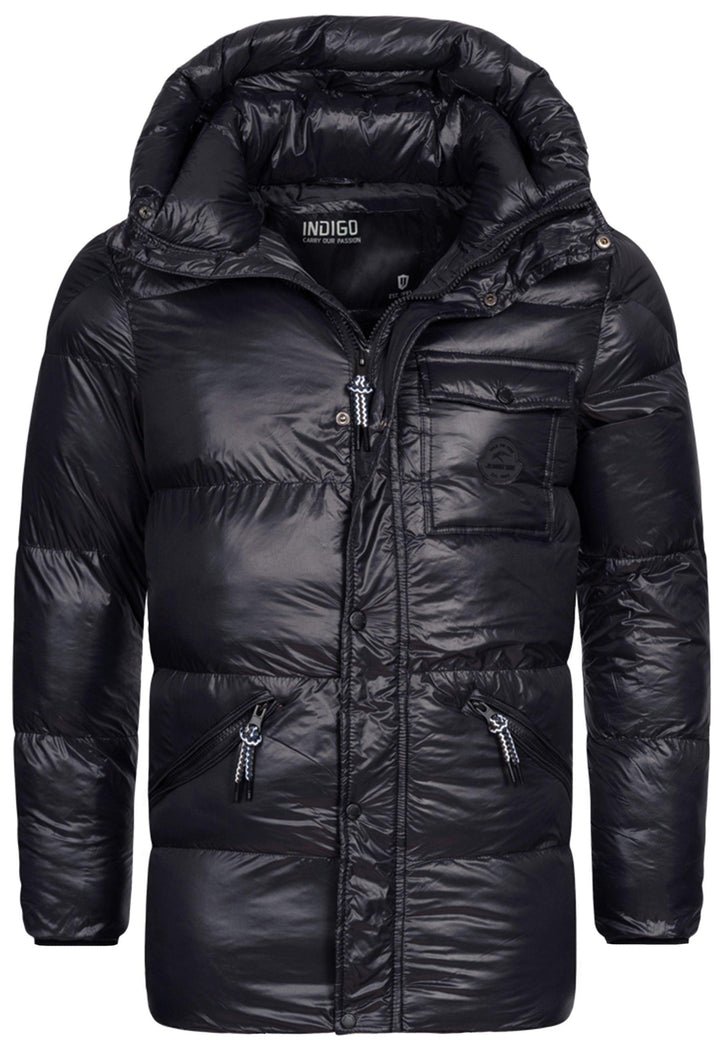 Indicode Herren Local Winterjacke in Daunenjacken-Optik mit Kapuze - INDICODE