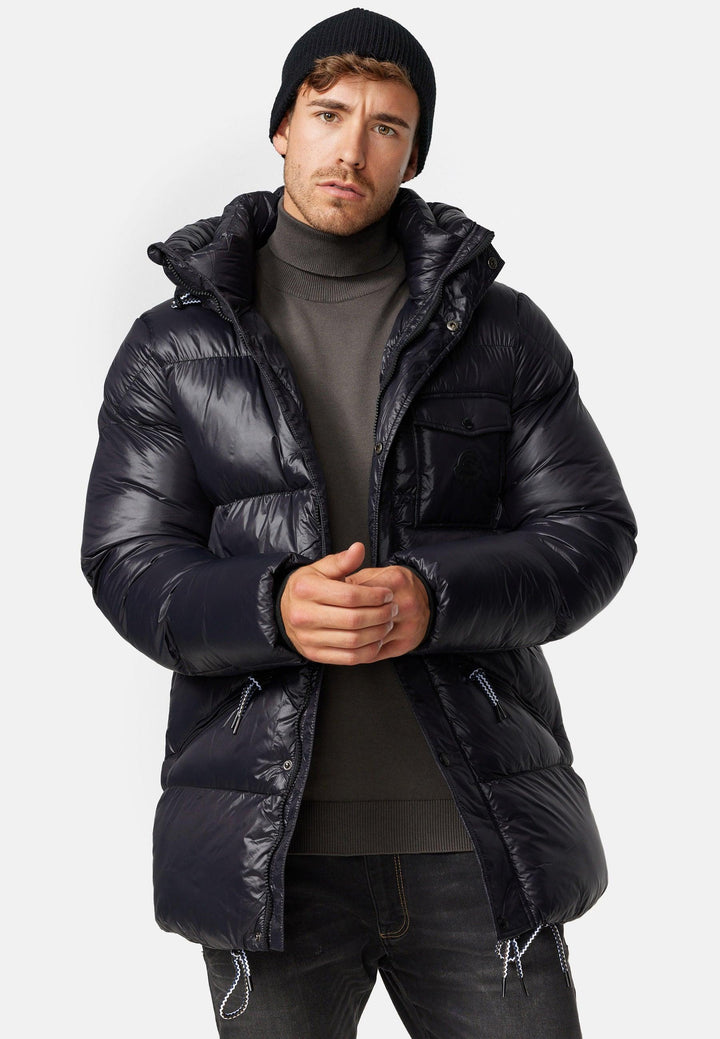 Indicode Herren Local Winterjacke in Daunenjacken-Optik mit Kapuze - INDICODE