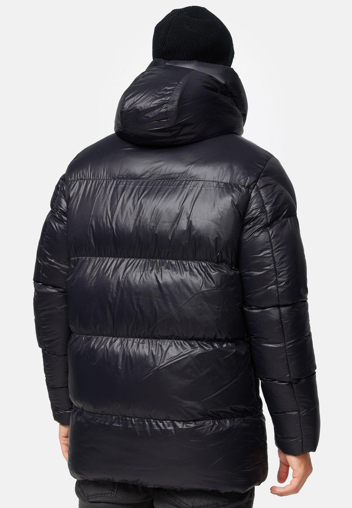 Indicode Herren Local Winterjacke in Daunenjacken-Optik mit Kapuze - INDICODE
