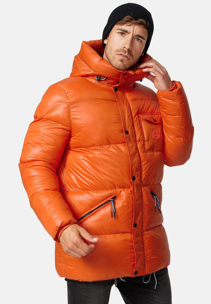 Indicode Herren Local Winterjacke in Daunenjacken-Optik mit Kapuze - INDICODE