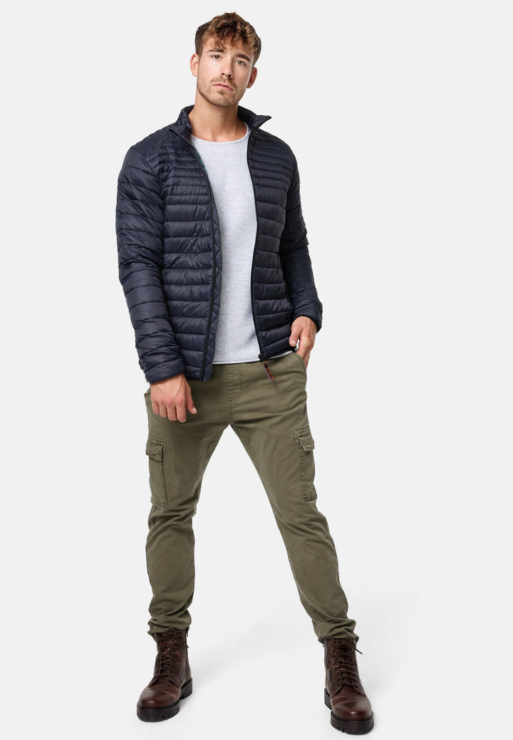 Indicode Herren Islington Steppjacke in Daunenjacken-Optik mit Stehkragen - INDICODE