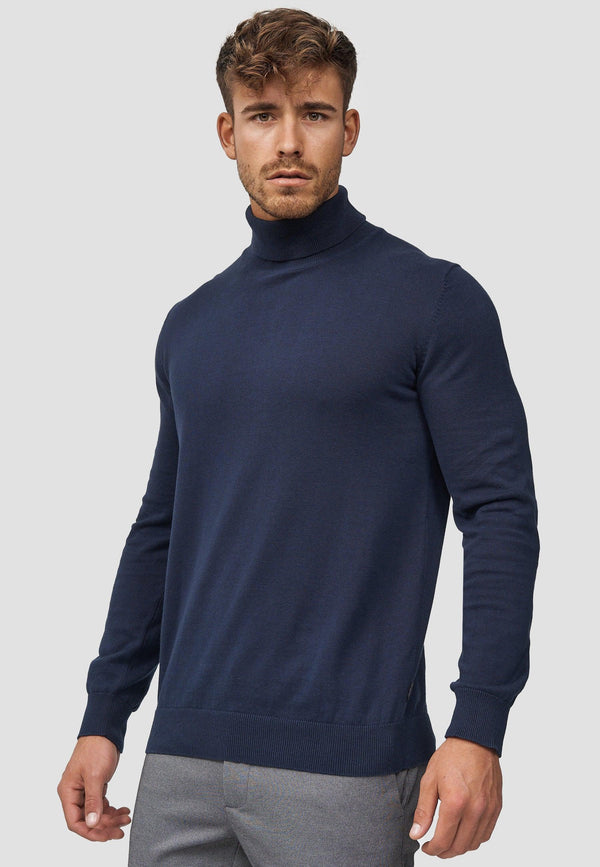 Indicode Herren Gates Feinstrickpullover mit Rollkragen aus 100% Baumwolle - INDICODE